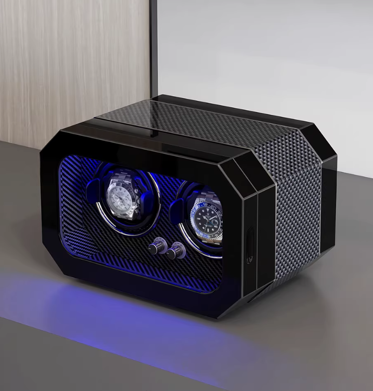 Uhrenbeweger Scacci Carbon – 2 Uhren, LED – Ansicht 4