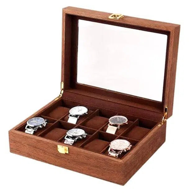 Uhrenbox Teak Vertueuse – Für 10 Uhren – Ansicht 1