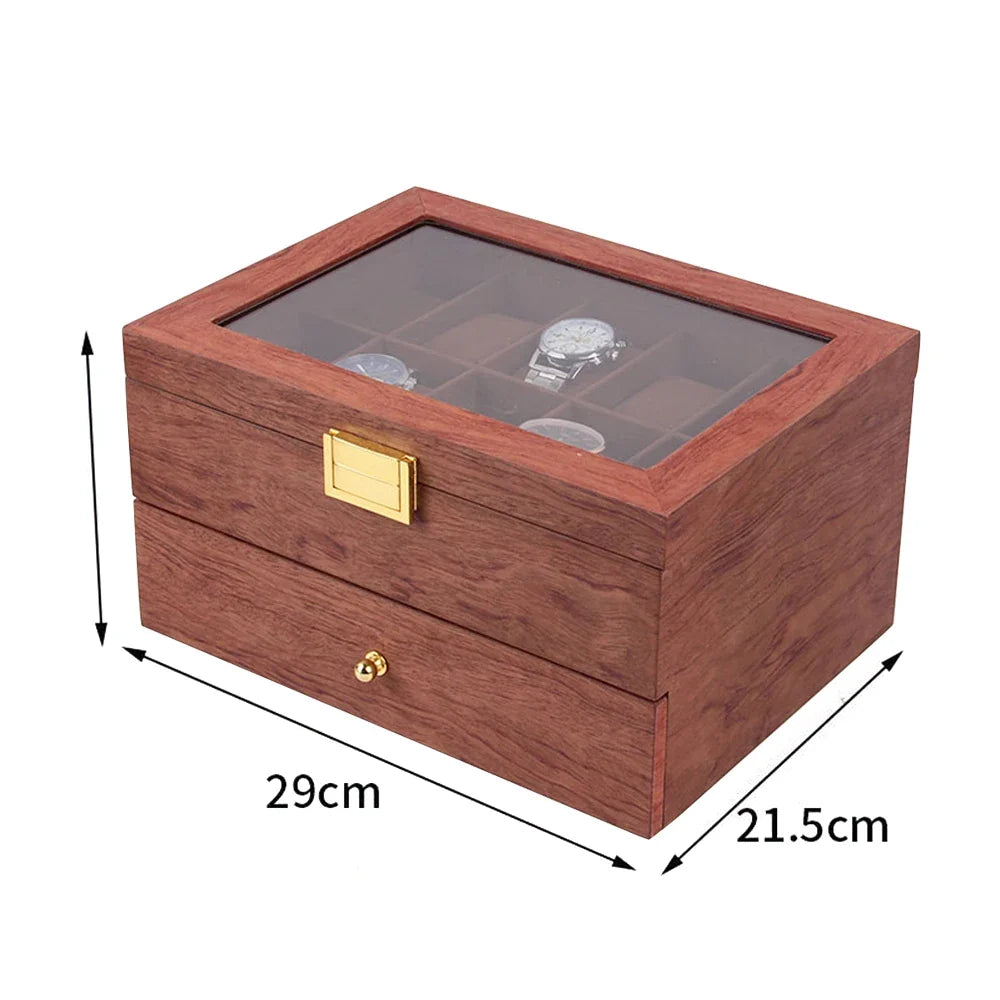 Uhrenbox Teak Classic Double – Für 20 Uhren – Ansicht 4
