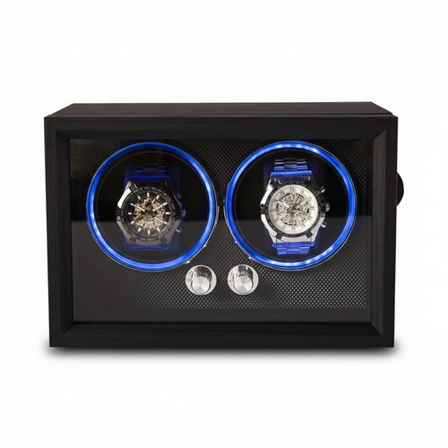 Uhrenbeweger Cube Corbeau Double – 2 Uhren, LED – Ansicht 1